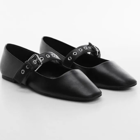 Mango Studded Buckle Ballet Flat - Picture 1 of 5